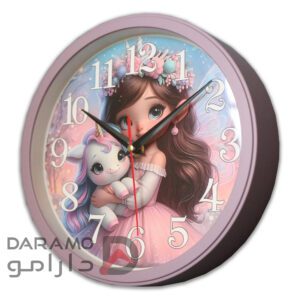 ساعت دیواری سیتیزن رنگ کالباسی عکس اسب تک شاخ