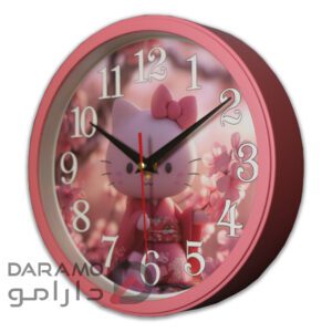 ساعت دیواری سیتیزن رنگ صورتی عکس کیتی