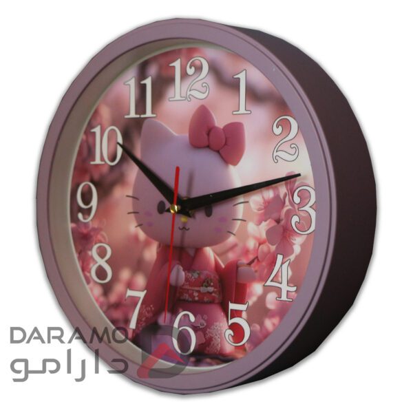 ساعت دیواری سیتیزن رنگ کالباسی عکس کیتی - Image 2