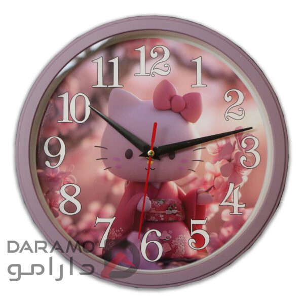 ساعت دیواری سیتیزن رنگ کالباسی عکس کیتی