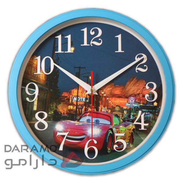 ساعت دیواری سیتیزن رنگ ِآبی عکس ماشین ها