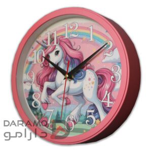ساعت دیواری سیتیزن رنگ صورتی عکس تک شاخ