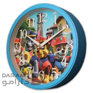 ساعت دیواری سیتیزن رنگ آبی عکس سگ های نگهبان
