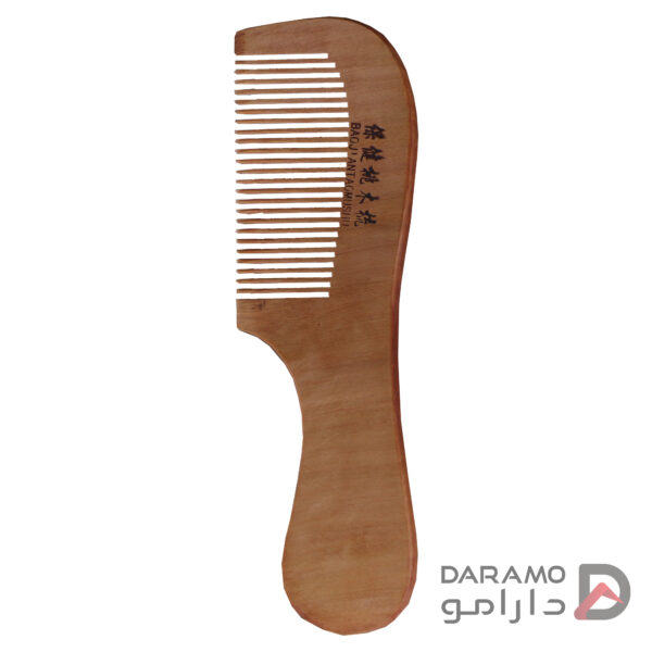 شانه چوبی دسته دار دندانه ریز مدل Xiaoping