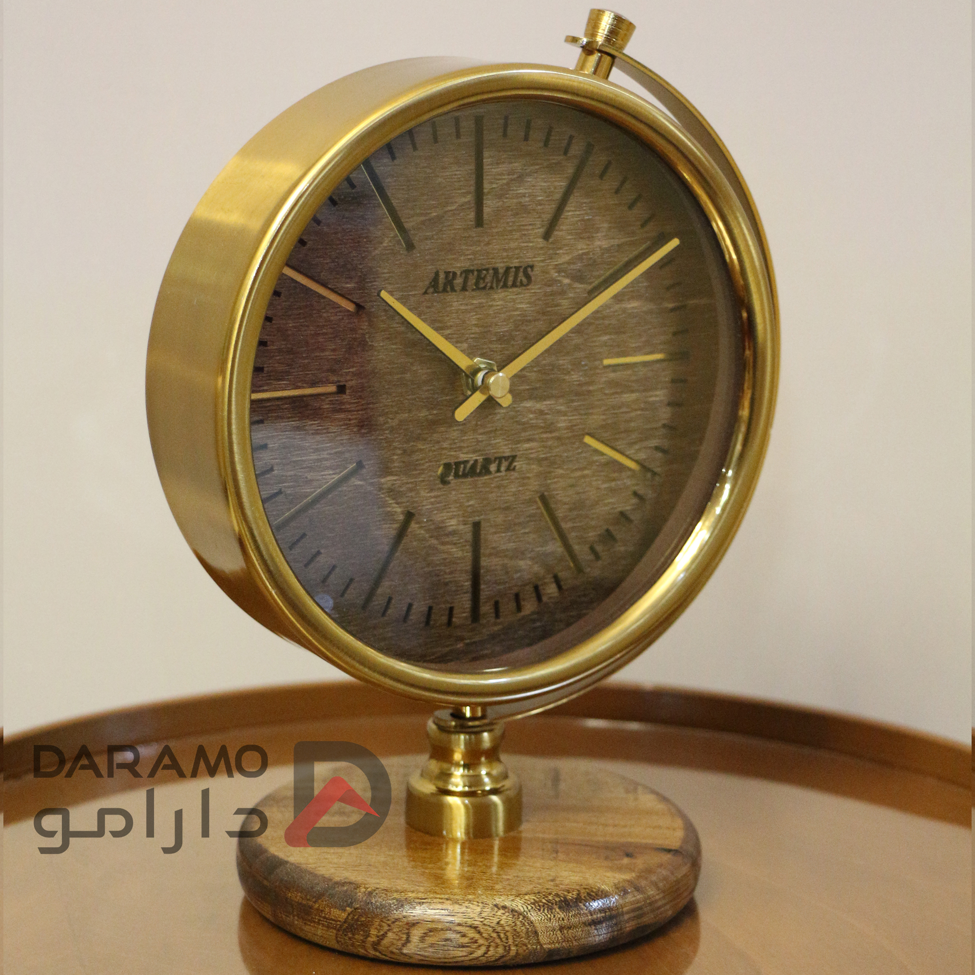 ساعت رومیزی آرتمیس 30310 طلایی - Image 4