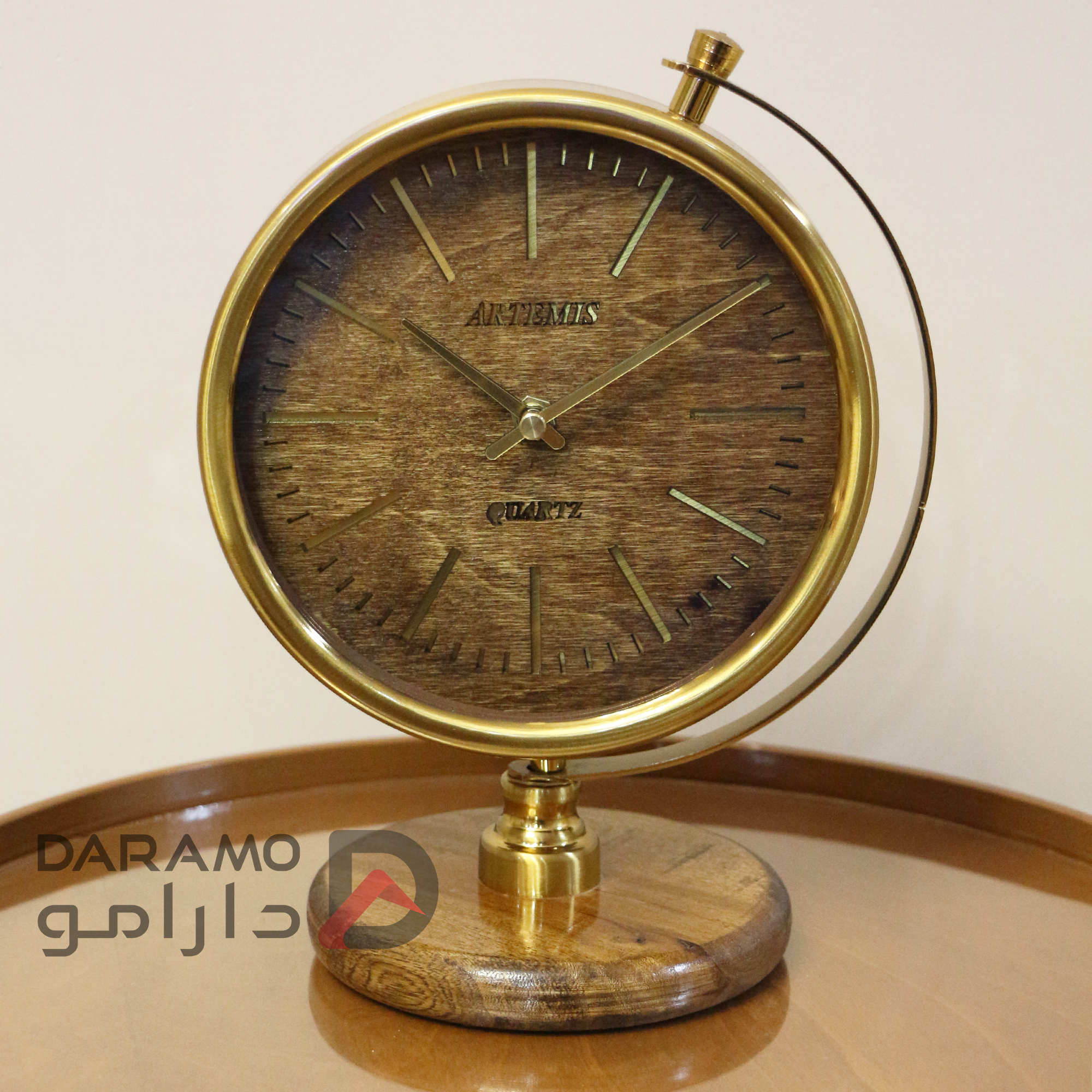 ساعت رومیزی آرتمیس 30310 طلایی - Image 3