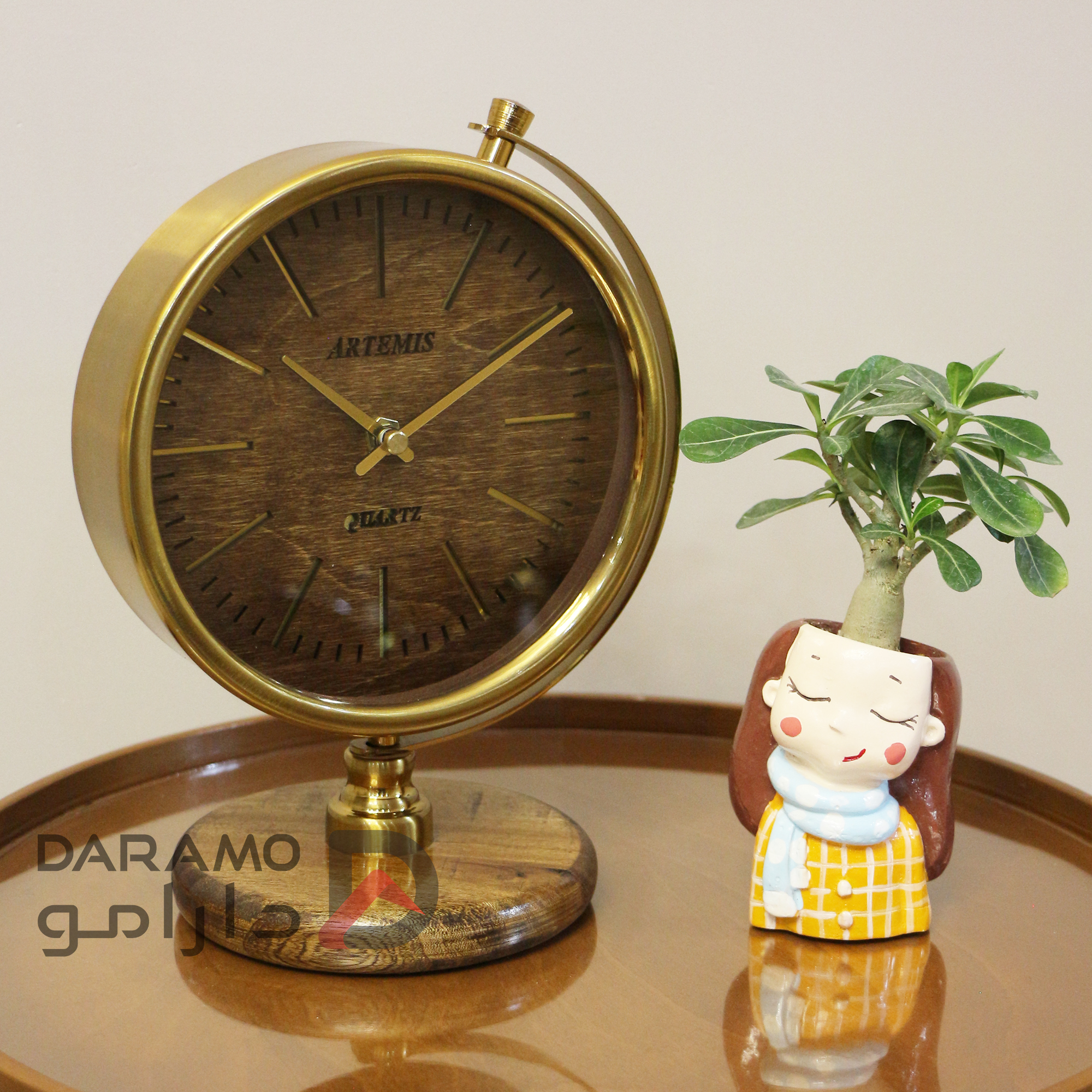 ساعت رومیزی آرتمیس 30310 طلایی