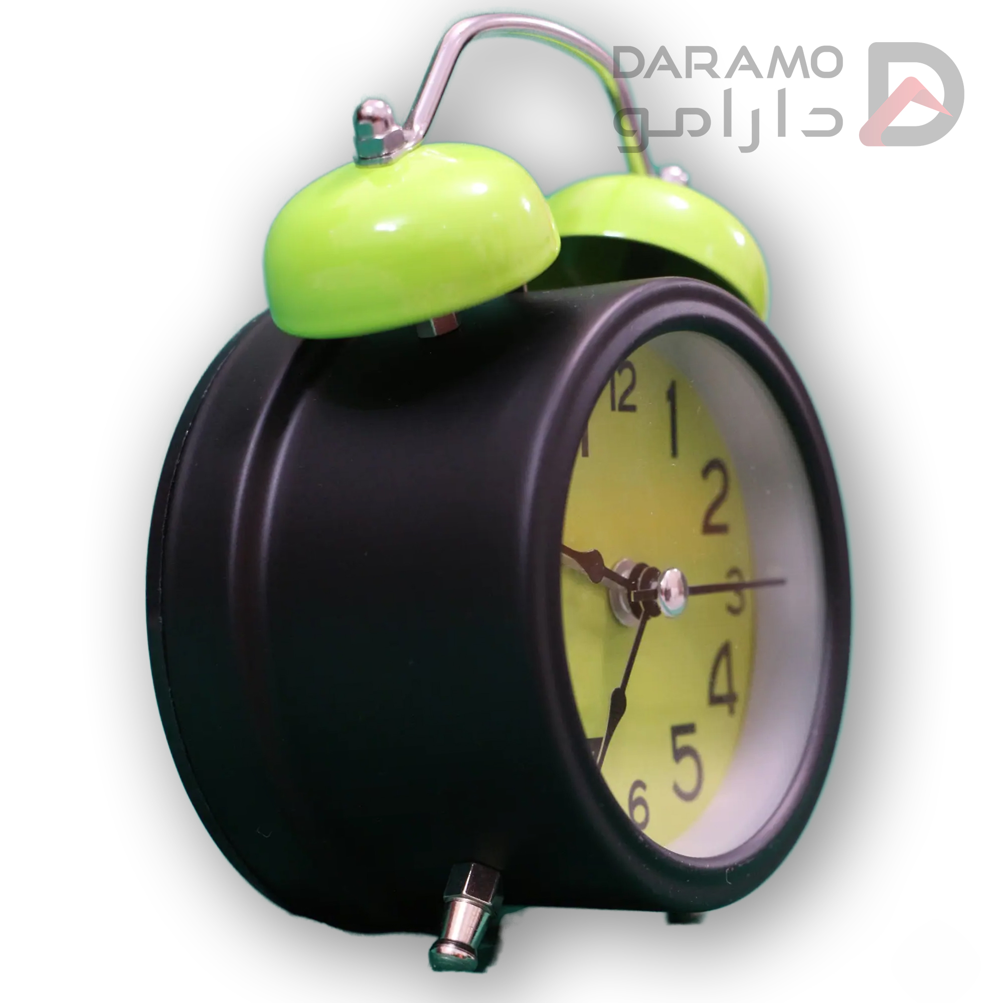 ساعت رومیزی زنگ دار برند لاولی رنگ مشکی فسفری - Image 2