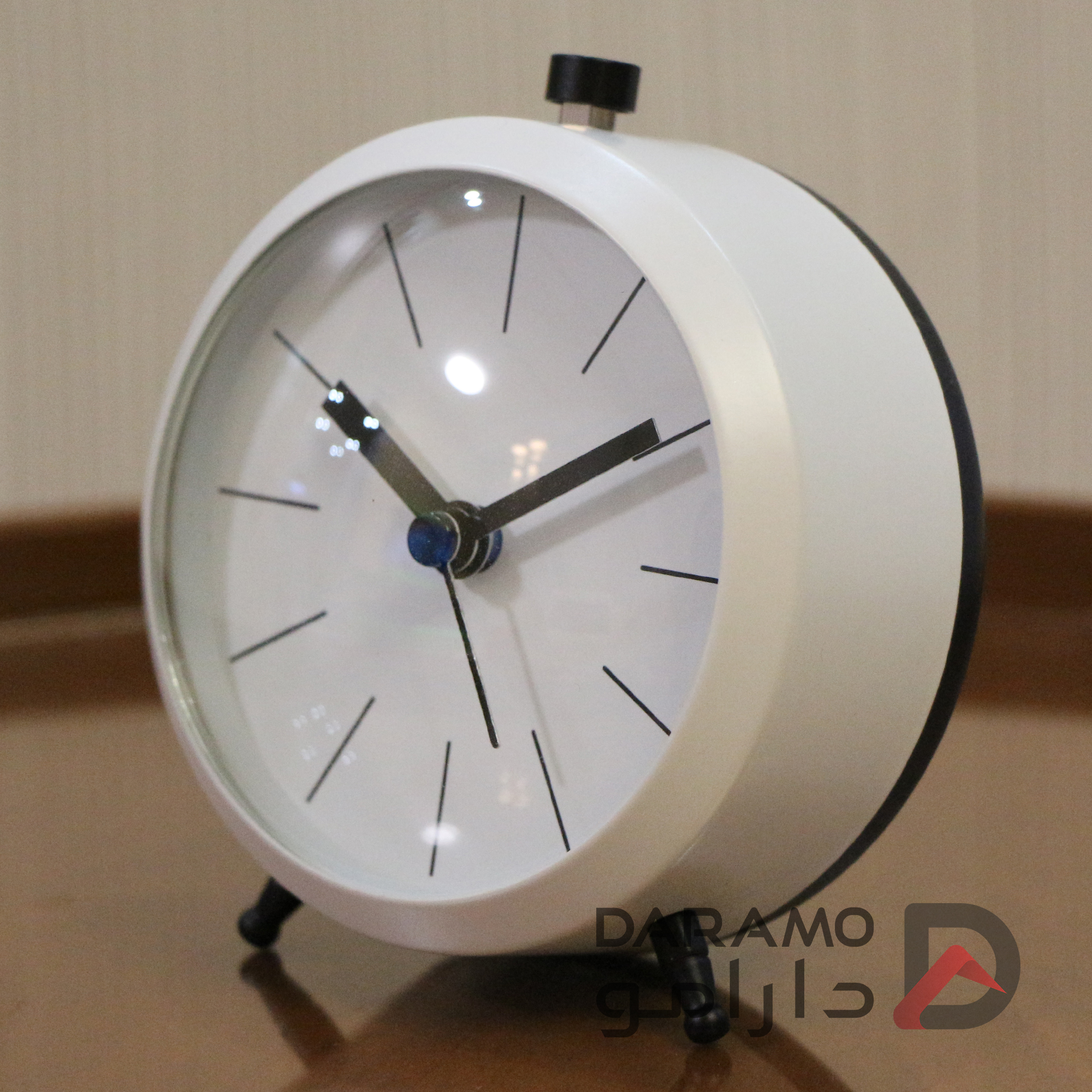 ساعت رومیزی زنگ دار برند لاولی پلاستیکی رنگ سفید - Image 3