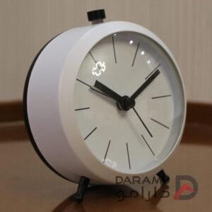 ساعت رومیزی زنگ دار برند لاولی پلاستیکی رنگ سفید