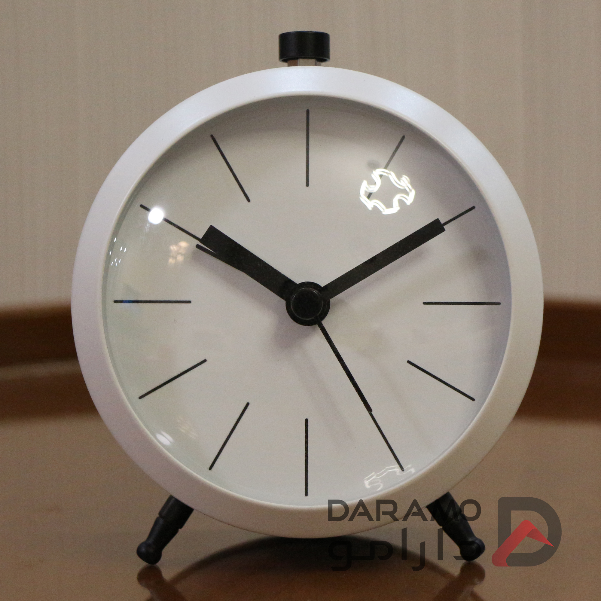 ساعت رومیزی زنگ دار برند لاولی پلاستیکی رنگ سفید