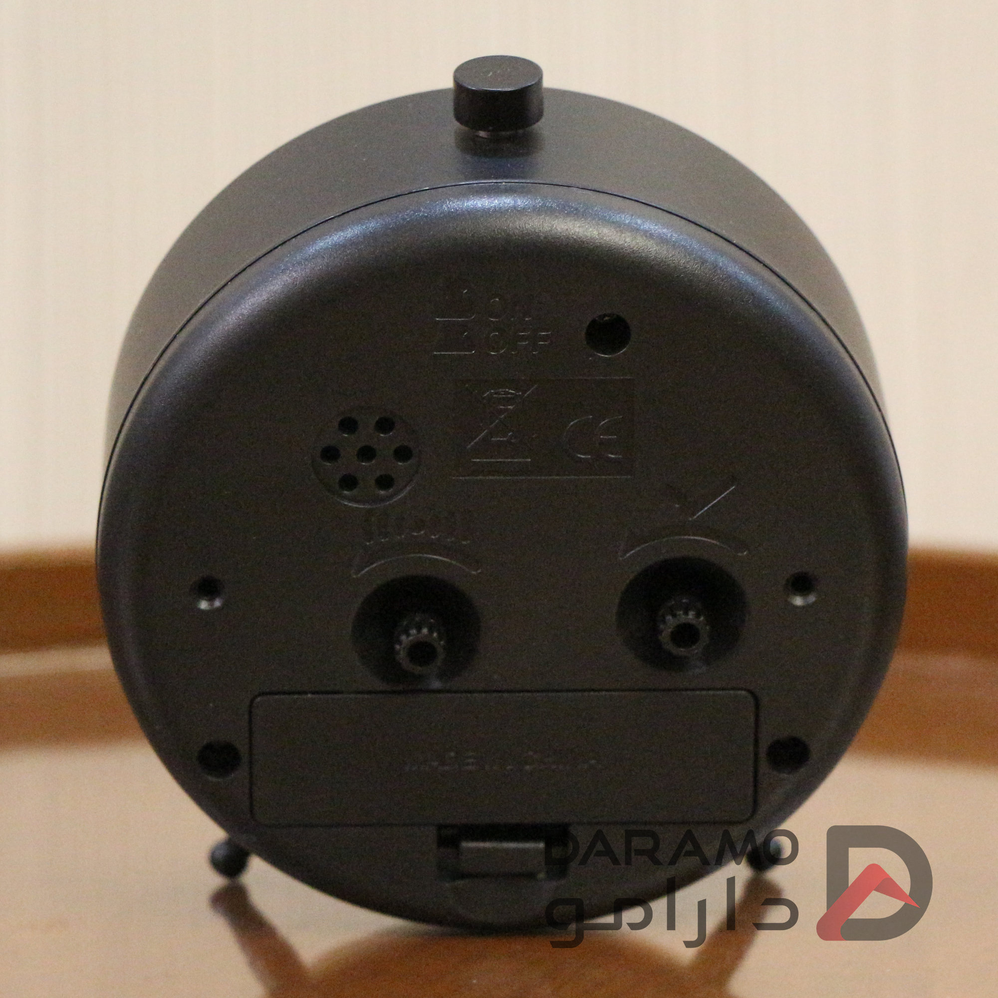 ساعت رومیزی زنگ دار برند لاولی پلاستیکی رنگ مشکی - Image 4