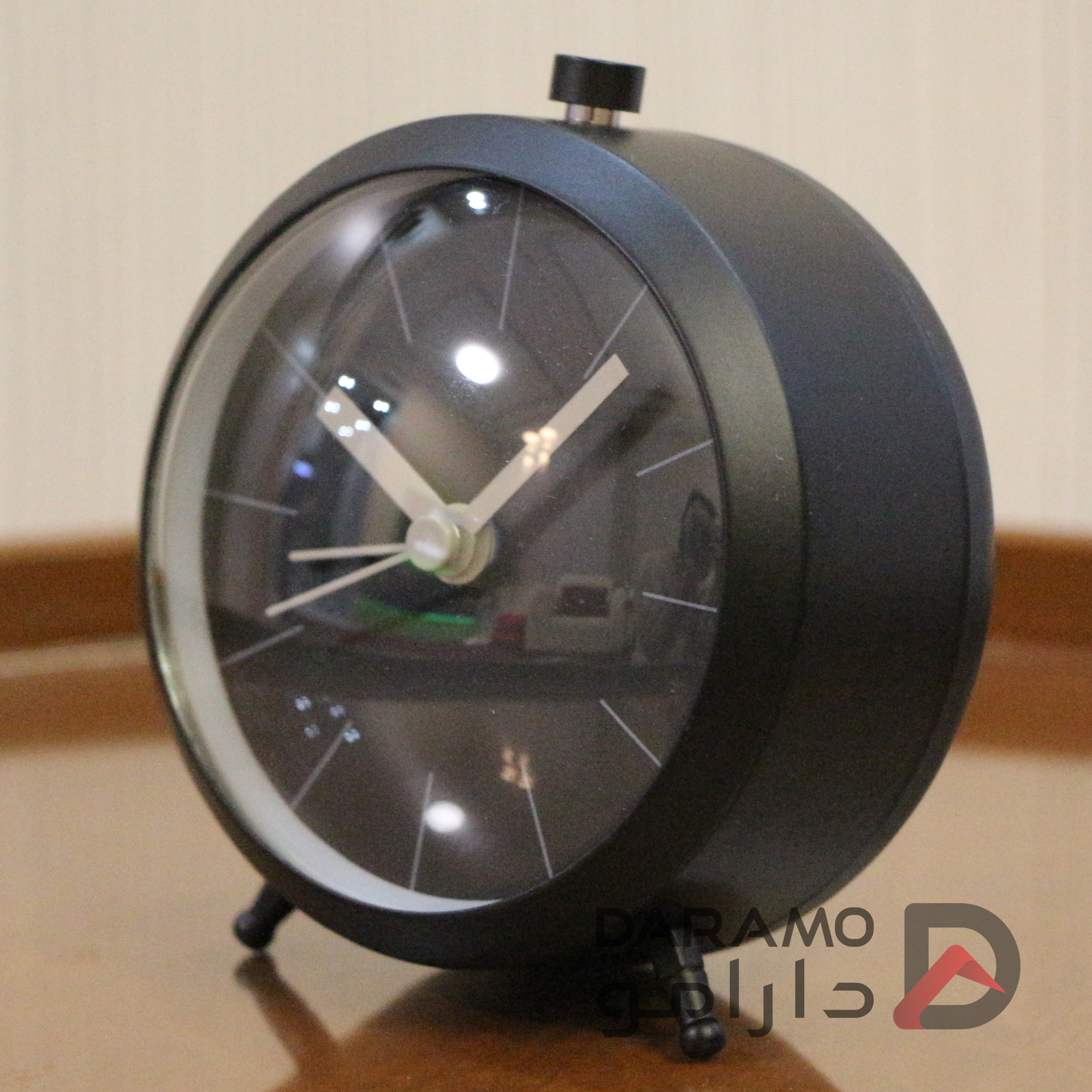 ساعت رومیزی زنگ دار برند لاولی پلاستیکی رنگ مشکی - Image 3