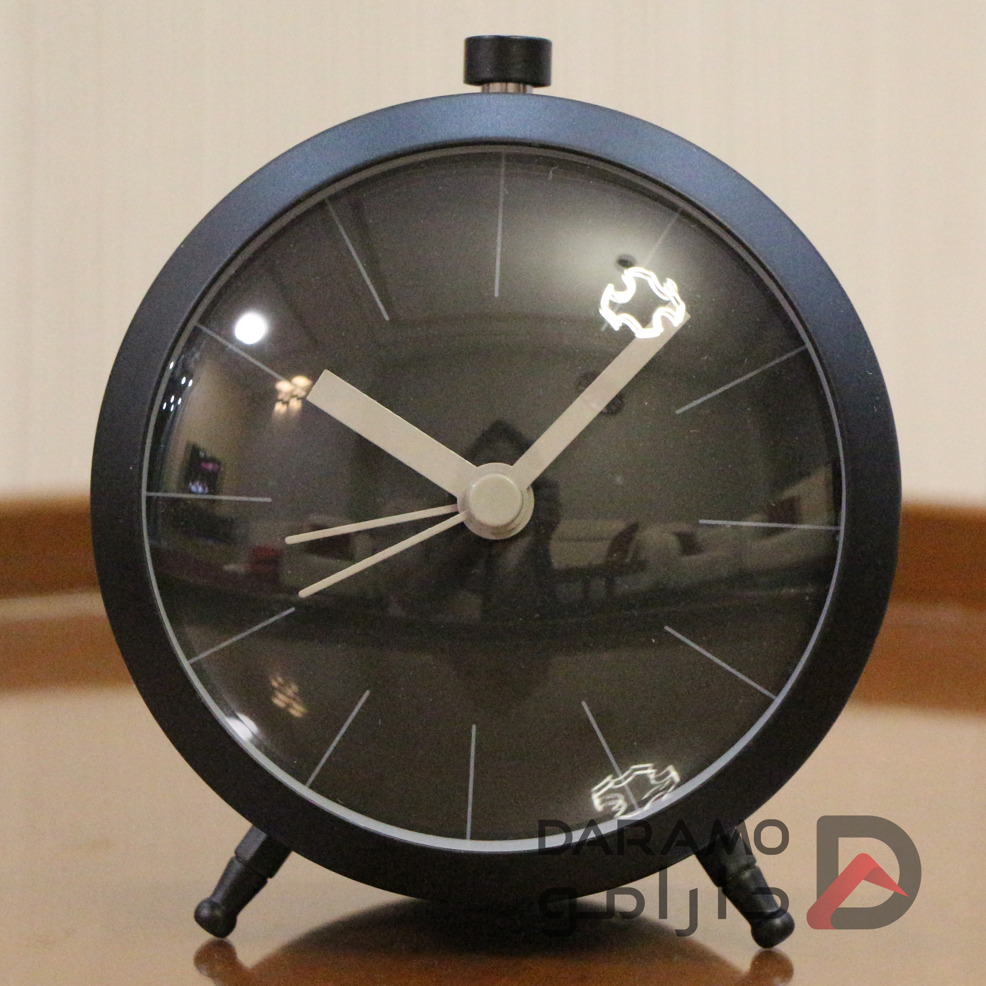 ساعت رومیزی زنگ دار برند لاولی پلاستیکی رنگ مشکی